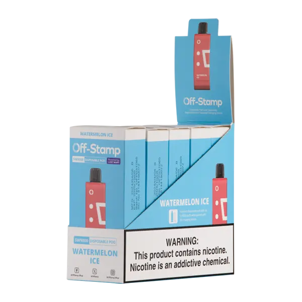 BUY 1 GET 1 FREE Watermelon Ice OFF STAMP SW9000 Disposable | Vape Amazon India Off Stamp