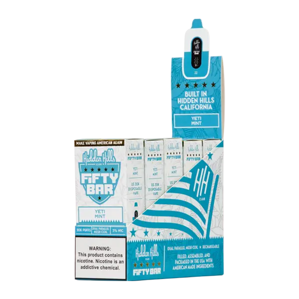 BUY 1 GET 1 FREE Yeti Mint Hidden Hills X Fifty Bar | Vape Amazon India Hidden Hills Club