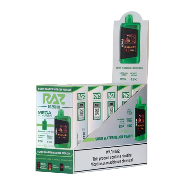 BUY 1 GET 1 FREE Sour Watermelon Peach RAZ LTX 25000 | Vape Amazon India RAZ